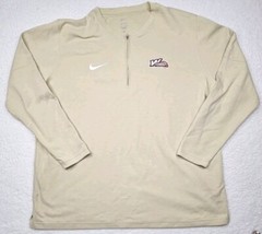 Nike Dri-Fit Quarter-Zip Pullover Beige Long Sleeve Mens XXL Whitehall Zephyrs
