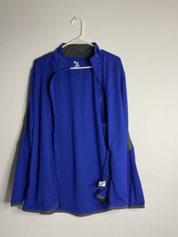 Badger Men's Long Sleeve Performance Athletic Blitz Outer Core Cool Jacket Sz L gallery