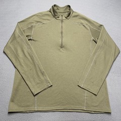 Patagonia Shirt Mens XL Green Quarter Zip Capilene Base Layer Long Sleeve Hiking