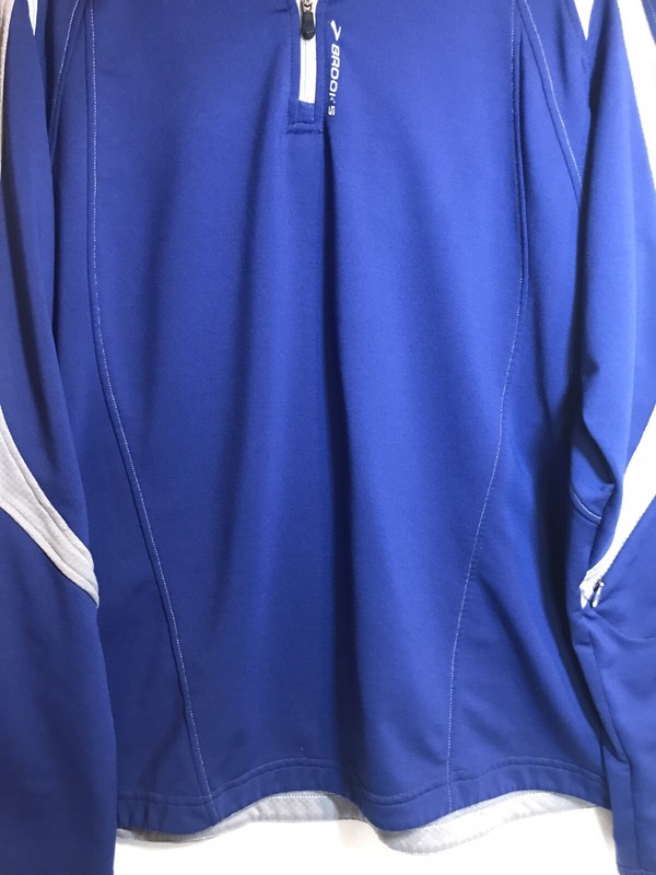 Brooks Mens large Blue Running Shirt Equilibrium technology long sl Pull Over gallery