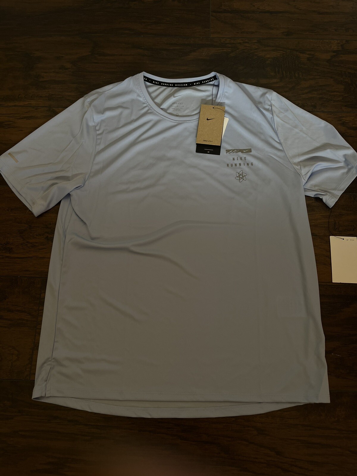 Nike Running DF UV Run Division Miler GX SS Top Blue DM4711 548 Size L gallery
