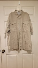 Columbia PFG Shirt Mens 3XL Tan Short Sleeve Vented Fishing Button Up Outdoor