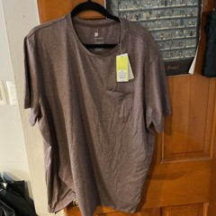 All In Motion Men’s Athletic VENTILATED POCKET T-shirt Heathered Purple 2XL