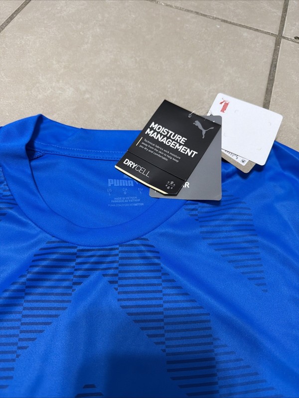 Puma Unisex Adult Size L Team Glory Athletic Blue Jersey 70501702 NEW WITH TAGS gallery