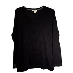 Carbon 2 Colbalt Mens Med Textured Black Pullover Long Sleeve Shirt