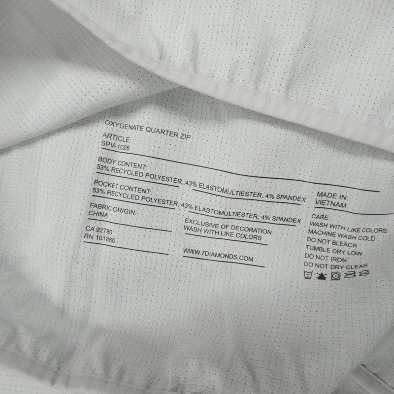 7 Diamonds Oxygenate 1/4 Zip Pullover Size M Anti-Odor Quick Dry Stretch Vapor gallery