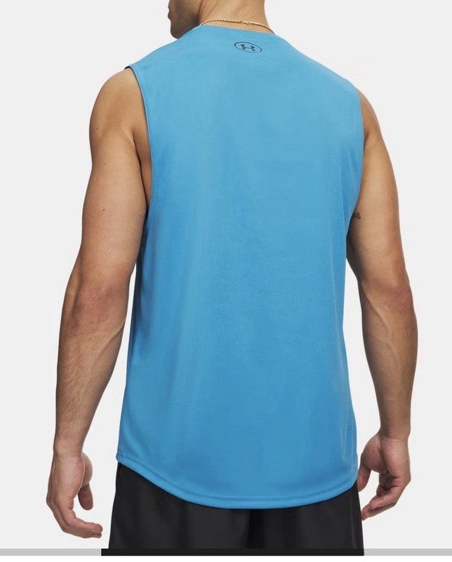 NWT Men’s L Under Armour ETHER BLUE Velocity Muscle Tank Top Shirt 1327972 $25 gallery