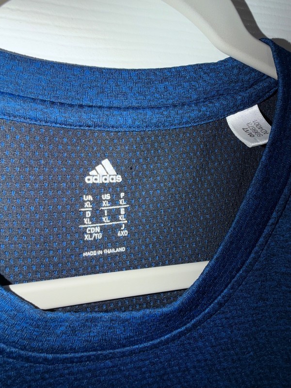 Adidas Blue and Black spec Climalite XL Men's Short Sleeve Shirt (1) gallery