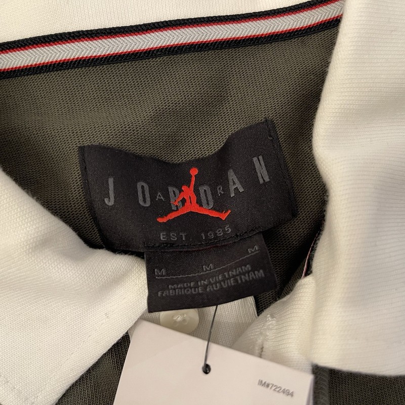 Jordan Essentials Men's Long-Sleeve Rugby Top Men Size M Green Sample HF9323-325 gallery