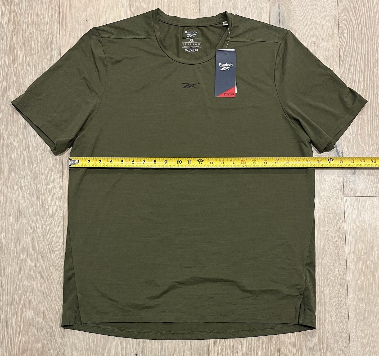 Reebok Men's Activchill Short Sleeve Training T-Shirt, Size XL, Army Green, NWT gallery
