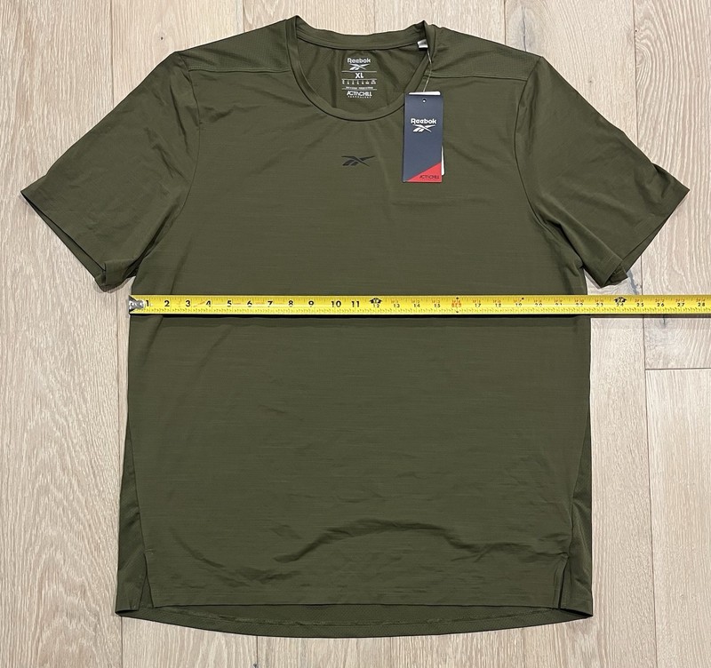 Reebok Men's Activchill Short Sleeve Training T-Shirt, Size XL, Army Green, NWT gallery