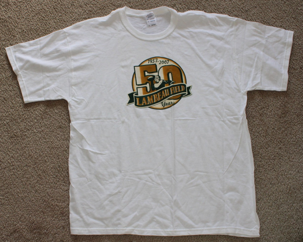 NFL Lambeau Field Miller Lite Men’s XL 50 Years 1957-2007 Packers Tshirt.