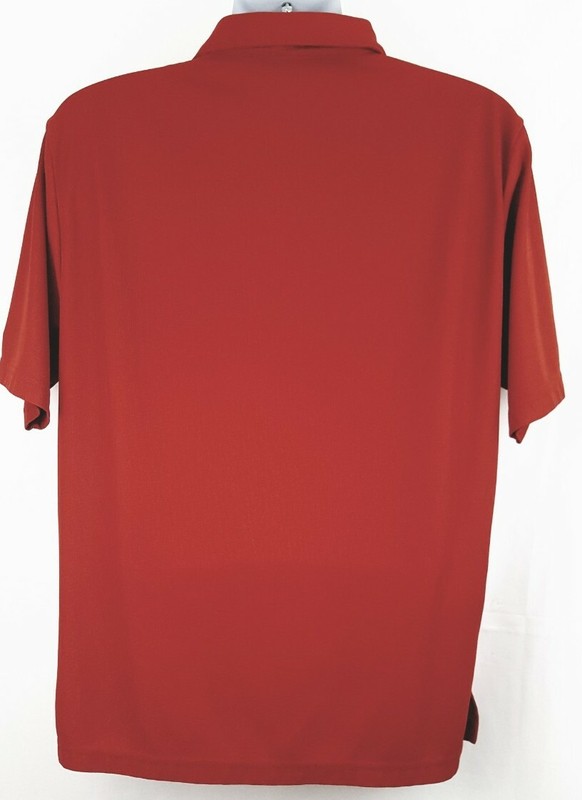 Nike Golf Polo Shirt Men Size Large Dri Fit Dry Short Sleeve 3 Button Dark Red L gallery