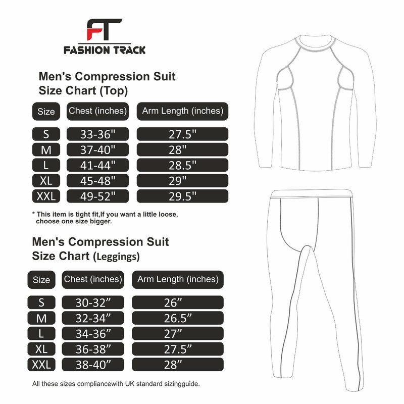 Mens Compression Winter Thermal Base Layer Under Full Suit Tights Shirt Pant gallery