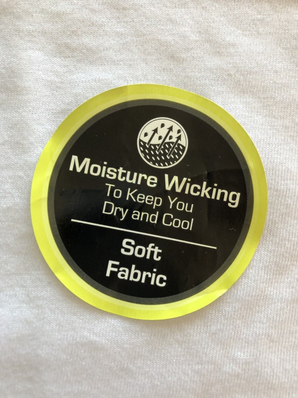 Moisture Wicking Athletic Performance Blend Size M New With Tags White/Gray gallery