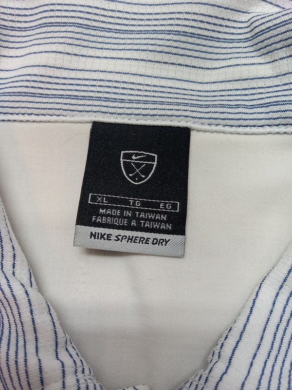 Nike Golf Sphere Dry Polo 3 Button Short Sleeve Shirt Mens Sz XL Striped gallery