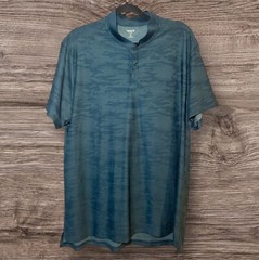 Old Navy Men’s Active Core Mock Neck 1/4 Button Performance Green Camo Size XL