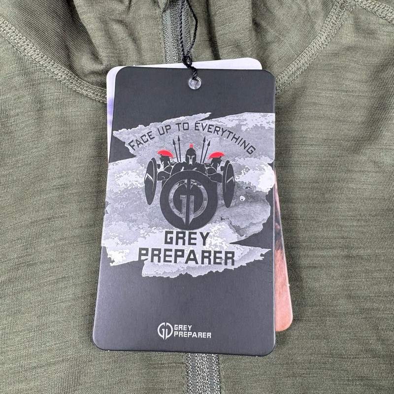 Grey Preparer Merino Wool Half Zip Baselayer Mens Size XL Green NWT gallery