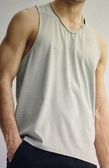 Men’s Tek Gear Performance Running Tank Top Gray Size S NWT