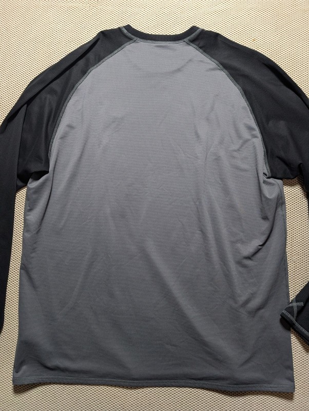Nike Sphere Dry Running Golf Baseball Gym Gray Black Long Sleeve Shirt Size 2XL gallery