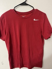 Nike Tee Dri Fit Solid Dri-fit T-shirt Mens Red Sz Medium