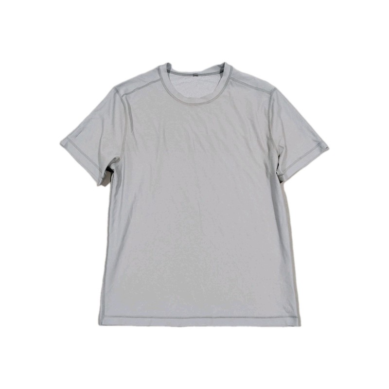 Vuori Shirt Mens L Large Grey Black Heather Tech Short Sleeve Training Stretch gallery