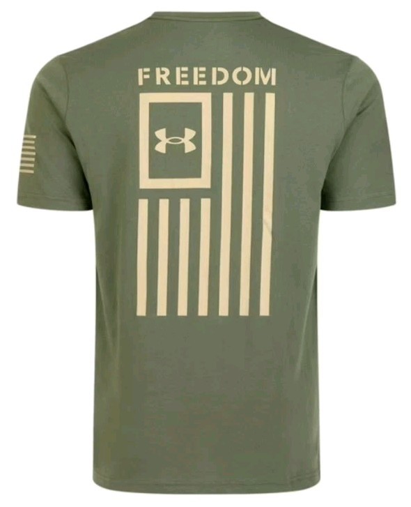 Under Armour Freedom Flag Tee T Shirt Mens Medium Army Green Tan gallery