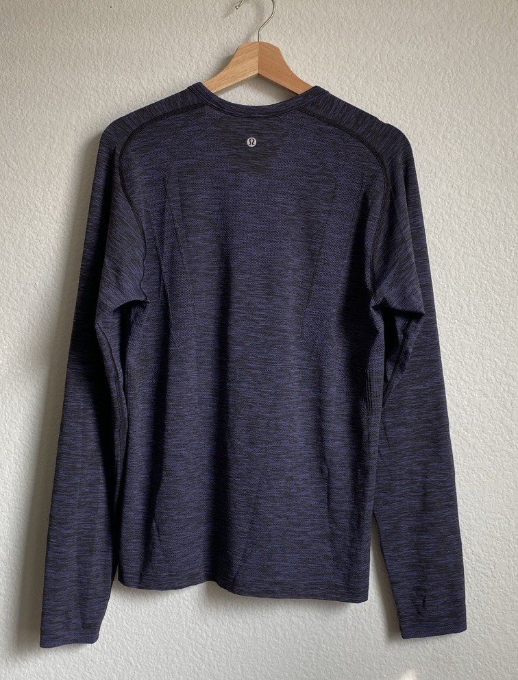 Lululemon Metal Vent Tech Henley Long Sleeve Deep Purple Black Size Large gallery