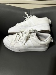 Adidas Nizza Chunky Platform White Canvas Sneakers Size 8.5