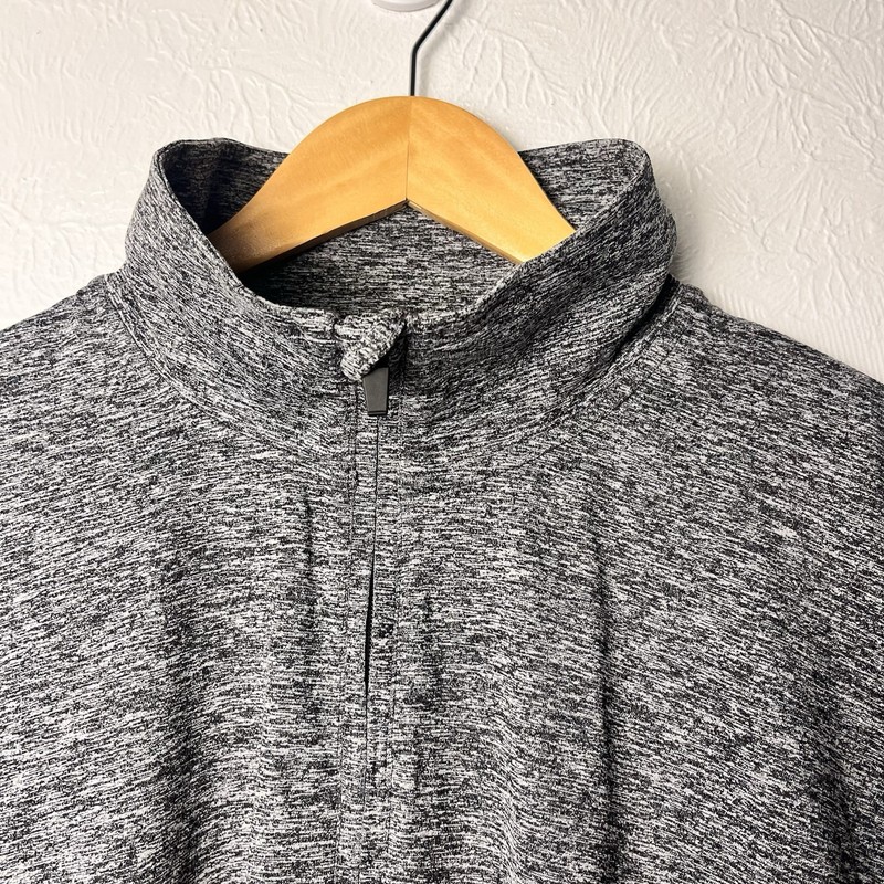 Stylus Performance Pullover Shirt Mens XL Black Heather Quarter Zip Long Sleeve gallery