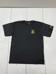 US Army Black Athletic Short Sleeve Shirt Size Medium