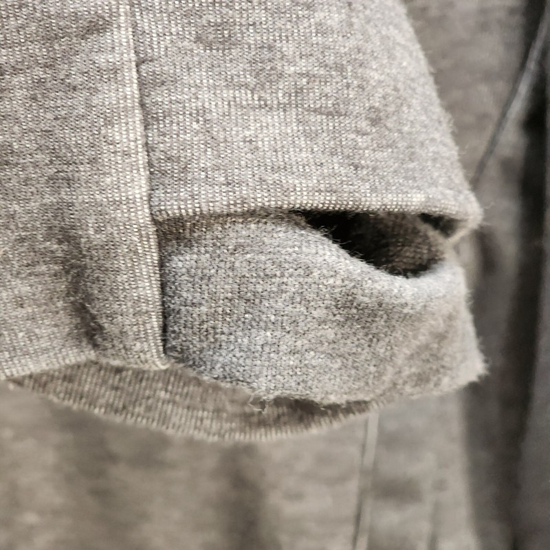 Nike Men's Pullover Large Gray Yoga 1/2 Zip Thumb Holes Dri-Fit Kangaroo Pockets gallery