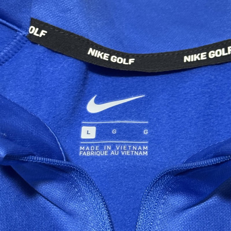 Nike Golf Pullover Mens Large Blue Gray Quarter Zip Colorblock Pine Dunes 2018 gallery