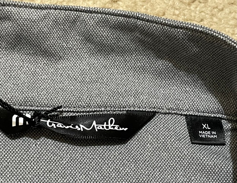 Travis Mathew Coto Performance 1/4 Zip Men XL Gray Pullover Lightweight NWT Logo gallery