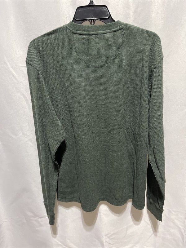 Mens Members Mark Soft Thermal Crew Pullover Top Size M Green Long Sleeve NWT gallery