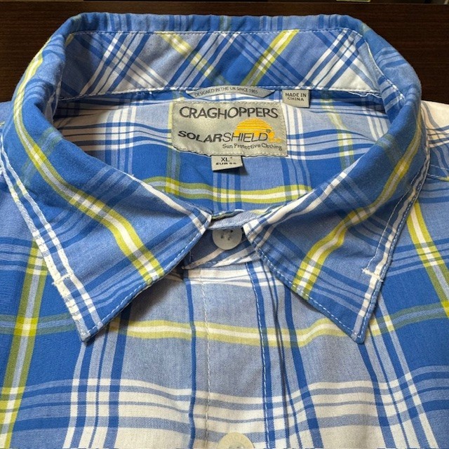Craghoppers SolarShield Shirt Men’s XL Plaid Outdoor Hiking Fishing EUC wicking gallery