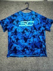 Under Armour Curry SC Logo Blue Athletic T-Shirt Men’s Size 2XL Basketball