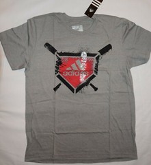 Adidas T-Shirt 4861A 60%Polyester 40% Cotton Gray Sz: M and L