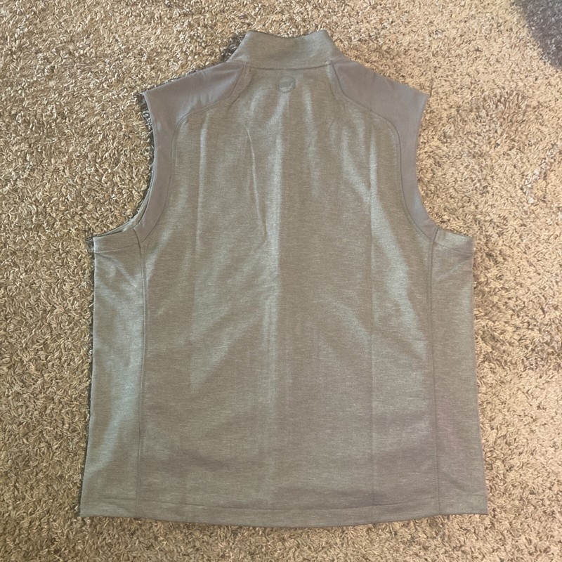 Men's Jim Nantz By Vineyard Vines Gray Performance Vest Sz L Navy Accent gallery