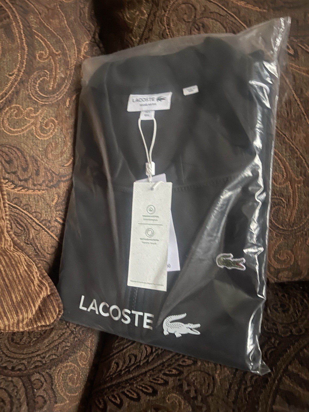 Now $60! Holidays SALE!! Lacoste Men's Sport Brand New Size 5 Large Black gallery