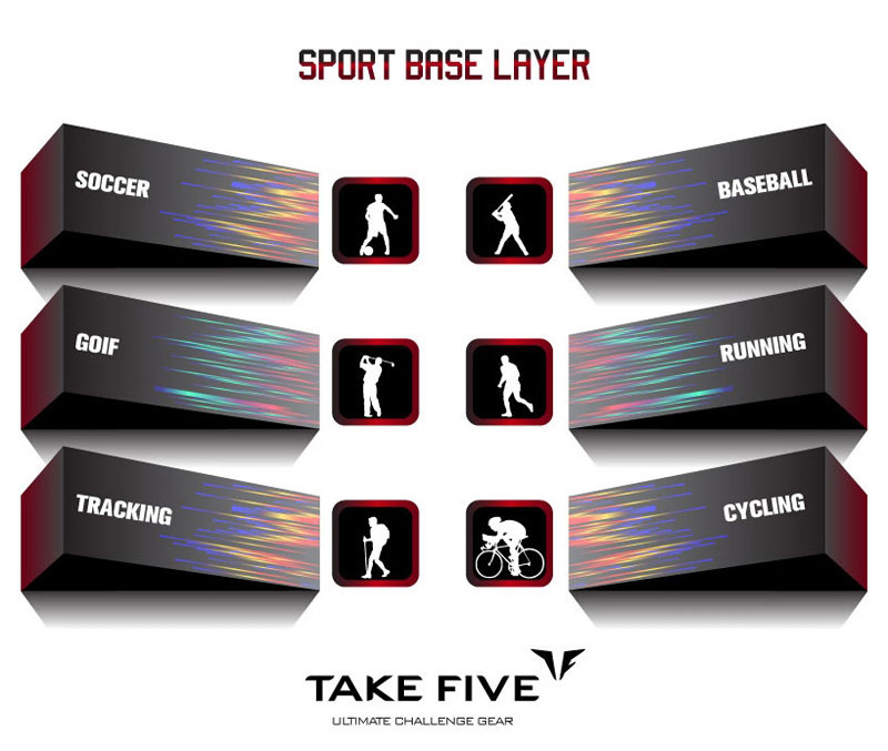 Take Five Mens Skin Tight Compression Base Layer Running Shirt S~2XL Black 001 gallery