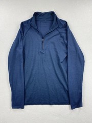 Lululemon Metal Vent Tech 1/4 Zip Mens S Blue Pullover Stretch Golf Performance
