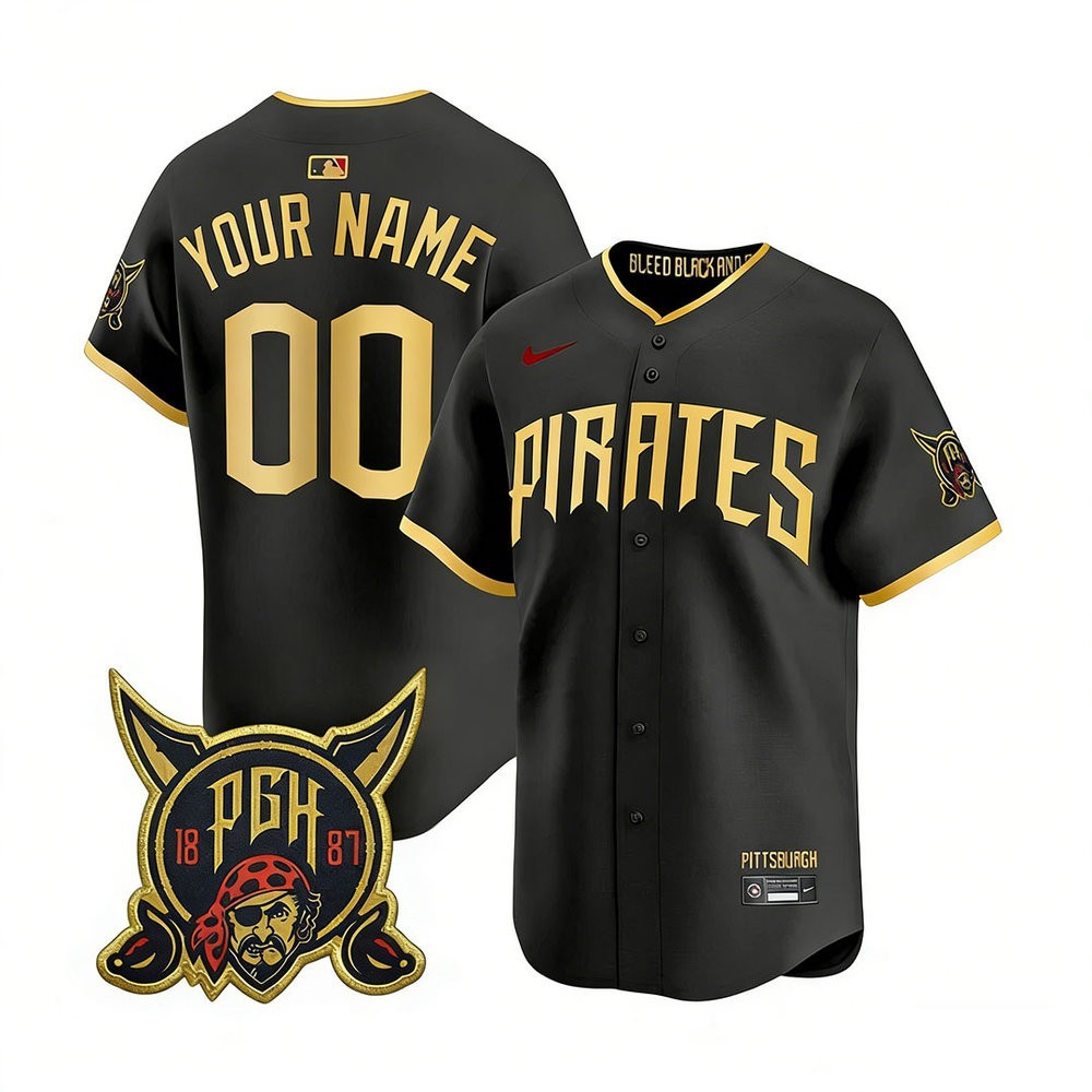 Custom Nike MLB 2026 Pittsburgh Pirates City Connect AC Stitched Black Jersey gallery