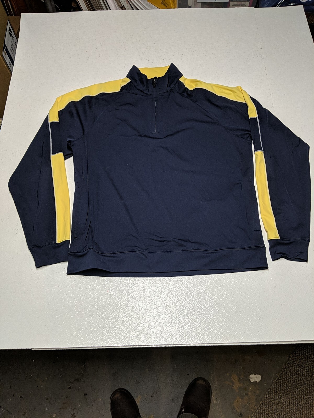 CB Drytec Pullover Mens L Black 1/4 Zip Long Sleeve Polyester Breathable Wicking gallery