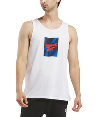 Reebok Men Regular fit Sleeveless Tank Top Shirt XXL White Solid