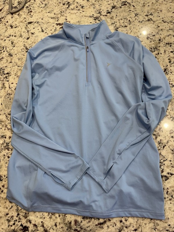 Old Navy Active Go-Dry Women’s Blue 1/4 Zip Pullover Mock Neck L/G gallery