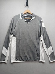 BKE Sport Pullover Shirt Men Large Gray 1/4 Zip Golf Performance Lightweight