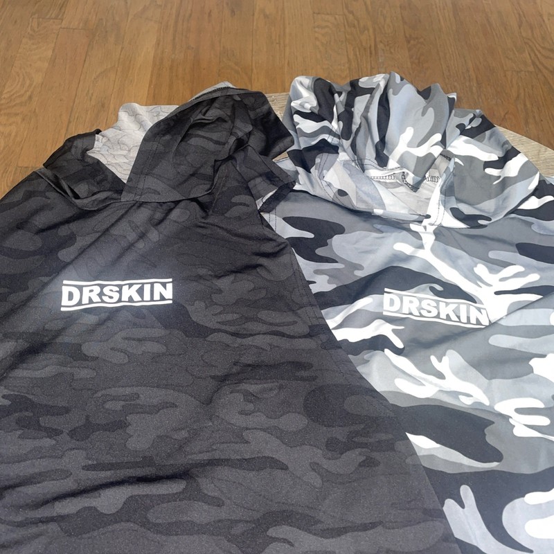 Dr Skin Mens Gray Camouflage Tank Top with Hoodie 2XL, Great Condition! gallery