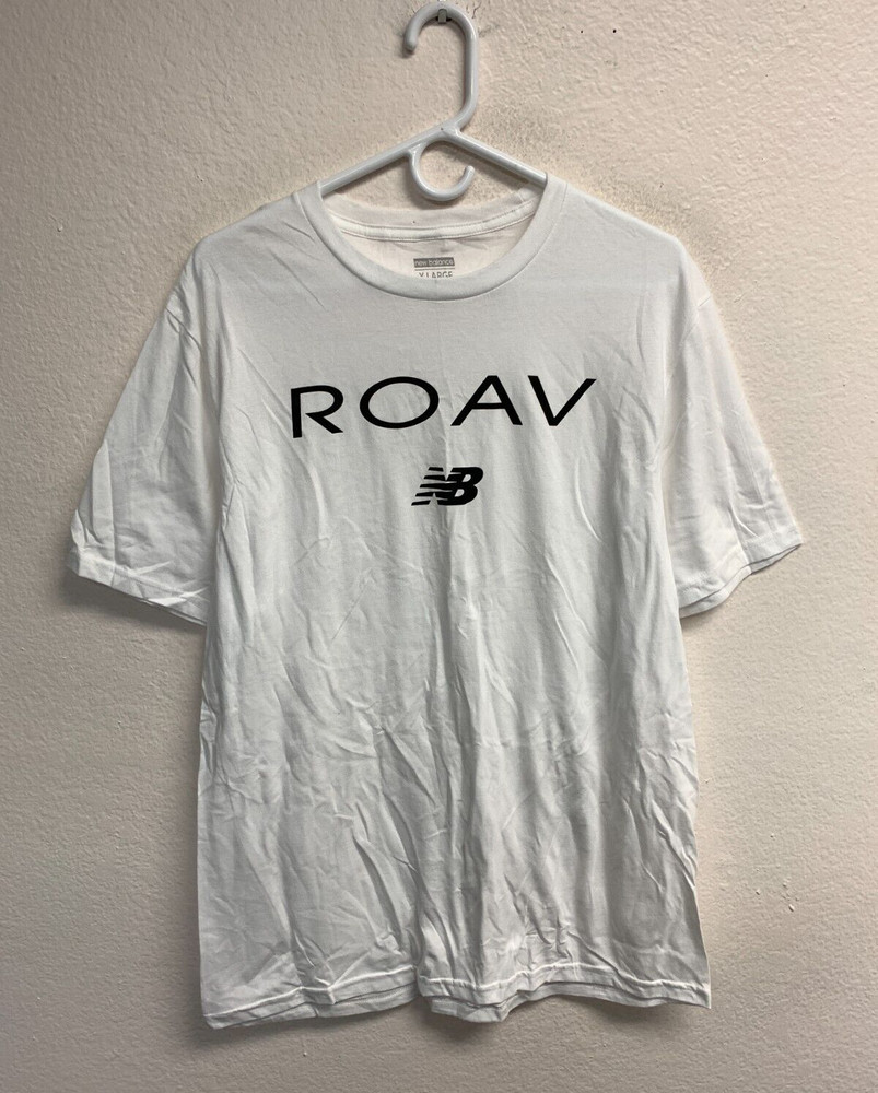 New Balance Men's Roav T-Shirt Size XL Slim Fit White Running Outdoor Workout