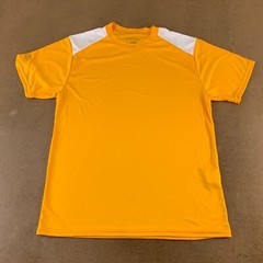Holloway Adult Size Medium Gold White Dry-Excel Short Sleeve Performance T-Shirt